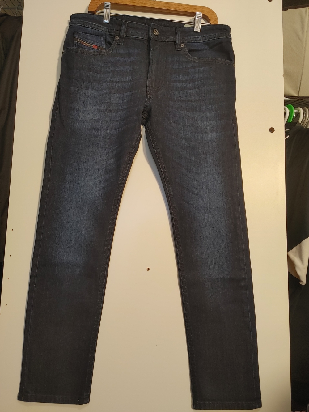 Diesel Slim Straight Jeans in Indigo Black Wash
